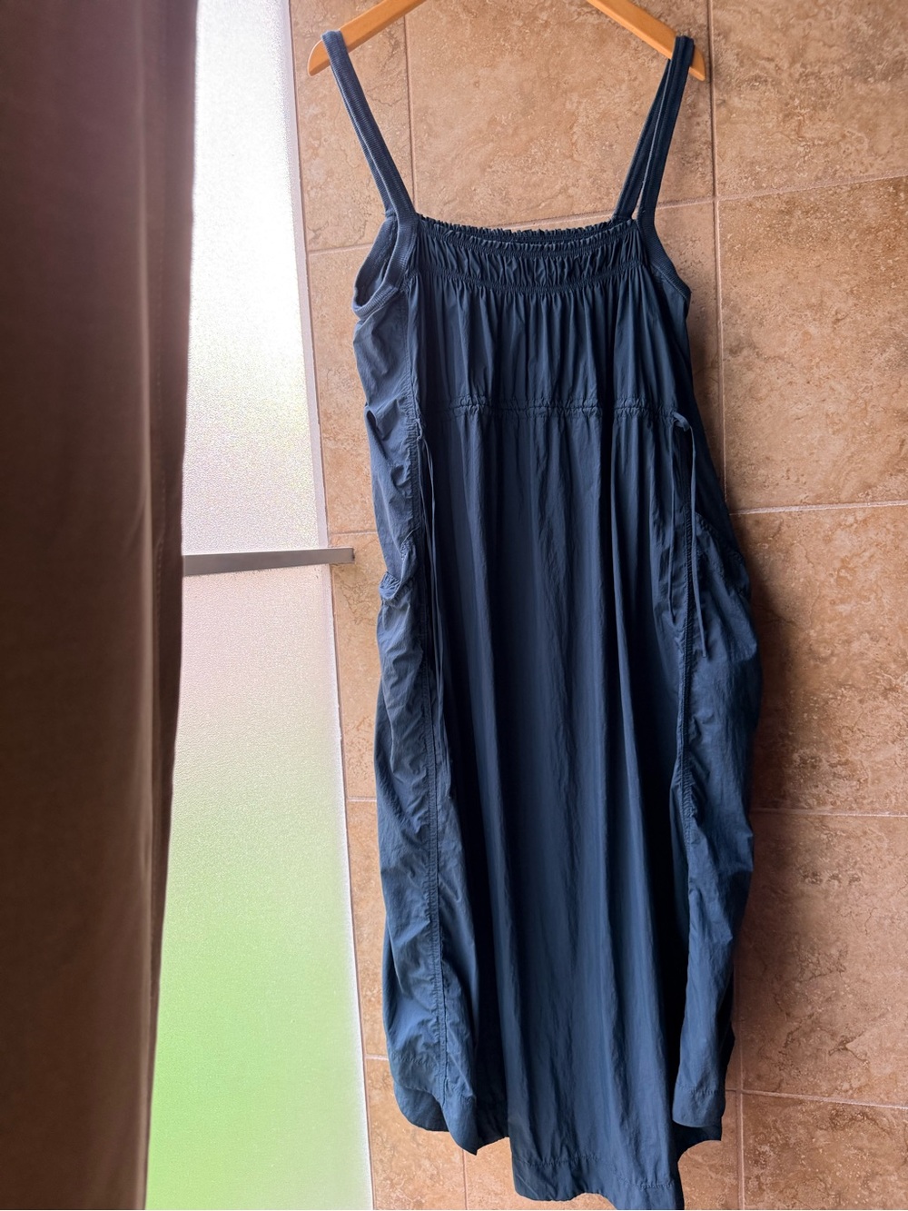 Anthro Daily Practice Femme Utility Midi Dress Parachute Drawstring Pockets - Picture 8 of 15